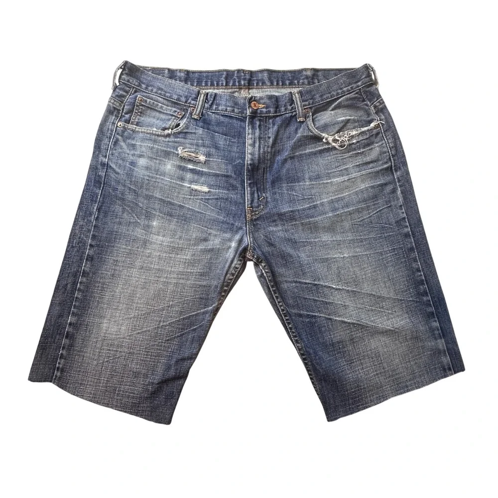 Vintage Levi's‎ 569 Denim Shorts Men 40 Blue Loose Straight Cut Off Jorts Y2K